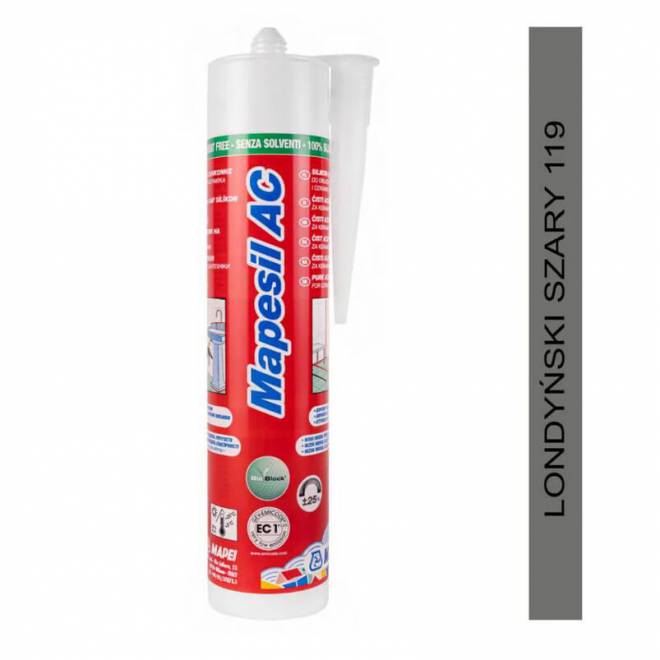 Silikon Mapesil AC kolor 119 (londyński szary) Mapei 310ml