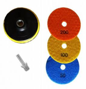 Tarcze do gresu do szlifowania na sucho P50,100,200 zestaw z dyskiem
