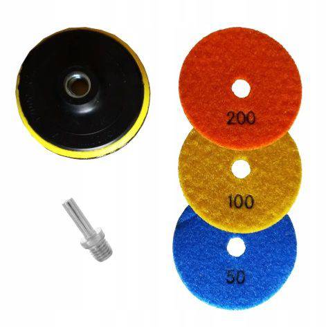 Tarcze do gresu do szlifowania na sucho P50,100,200 zestaw z dyskiem