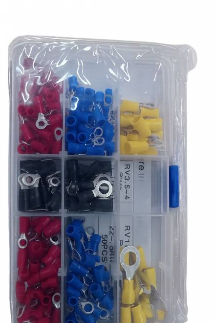 Zestaw konektorów izolowanych oczkowych 200szt