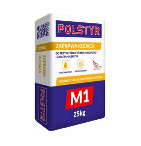 POLSTYR klej M1 uniwersalny do przyklejania wełny fasadowej i zatapiania siatki na wełnie 25kg