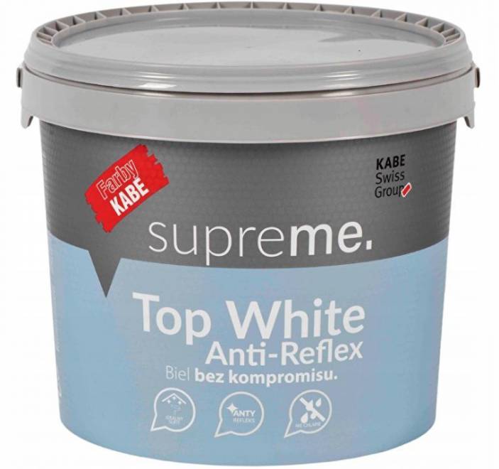 Kabe farba do sufitów Top White Antyreflex poj. 10l