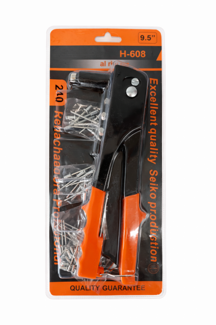 Nitownica ręczna + 4 końcówki (2.4, 3.2, 4.0 i 4.8mm) + 30 nitów zestaw