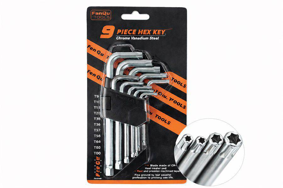 Zestaw imbusów TORX klucze imbusowe T10-T50 (9szt)