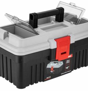 Skrzynka na narzędzia czarna Proline 16” 36x19,5x18,3cm