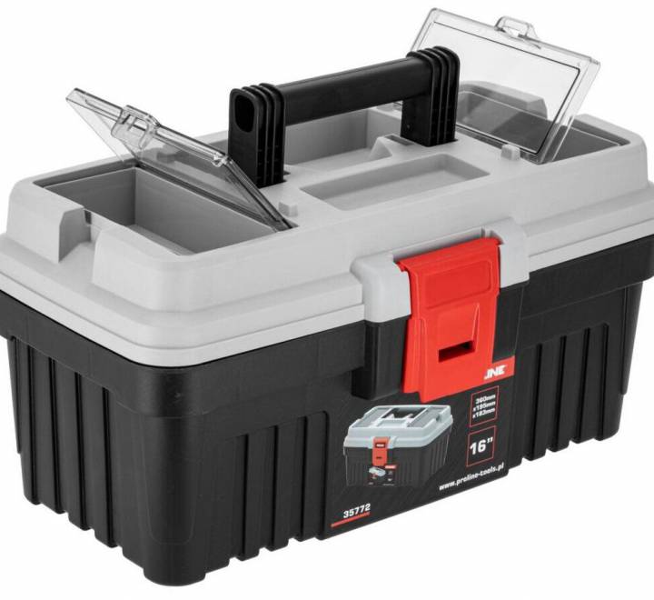 Skrzynka na narzędzia czarna Proline 16” 36x19,5x18,3cm