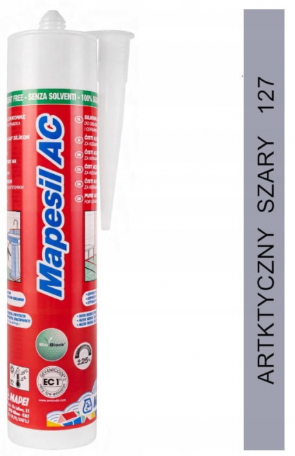 Silikon Mapesil AC kolor 127 (arktyczny szary) Mapei 310ml