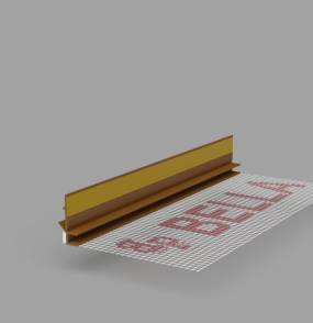 Profil przyokienny listwa przyokienna APU z gumką i z siatką 6/3 złoty dąb 3m