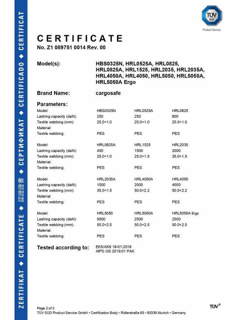 Pas transportowy z napinaczem 50mm x 4m (5 ton)