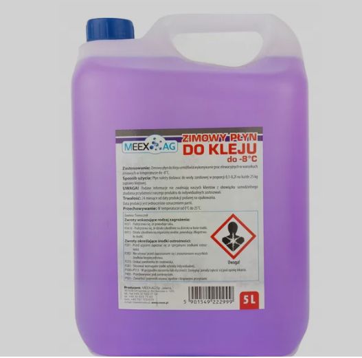 Dodatek zimowy plastyfikator MROZOKLEJ -8° do klejów 5l