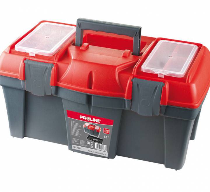 Skrzynka na narzędzia czerwona Proline 18” 45,8x25,7x22,7cm