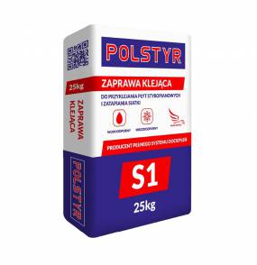 POLSTYR klej S1W do przyklejania grafitu i zatapiania siatki na styropianie 25kg