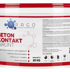 Grunt czerwony betokontakt pod tynki Arago wiadro 20kg