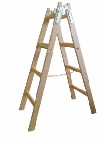 Drabina drewniana rozstawna 2x4 stopnie