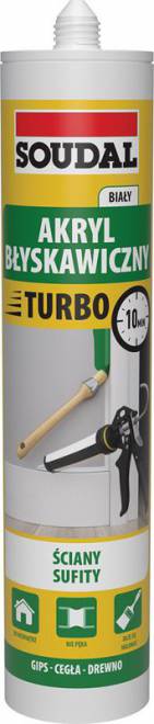Akryl błyskawiczny Soudal Turbo biały 280ml