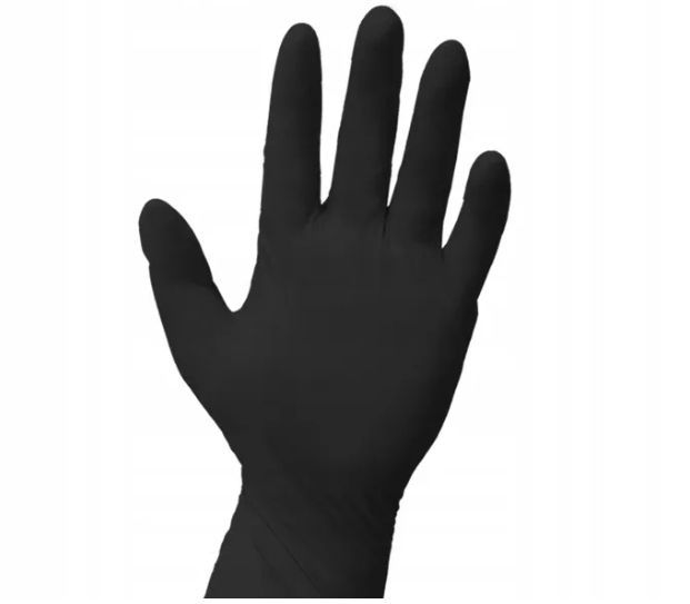 Rękawiczki jednorazowe nitrylowe czarne r. XL (opak 50 par) 1 para