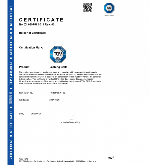 Pas transportowy z napinaczem 35mm x 4m (2 tony)