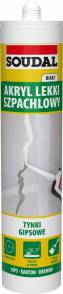 Akryl szpachlowy lekki biały 280ml Soudal